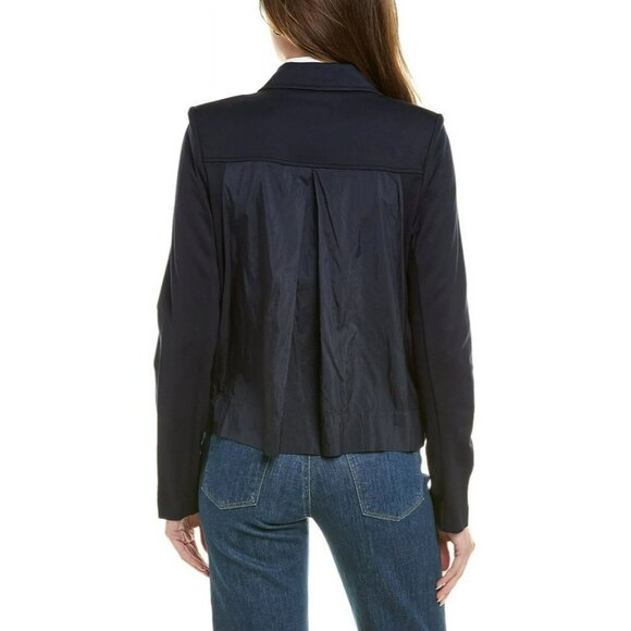 New CABI Chance MOTO Jacket in Navy with Front Pockets - Picture 4 of 10